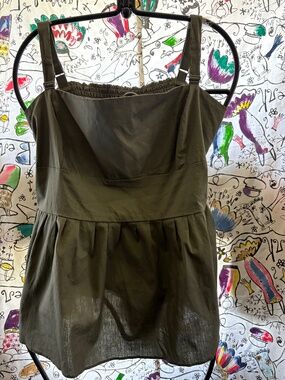 Cassini tank blouse with tie back.